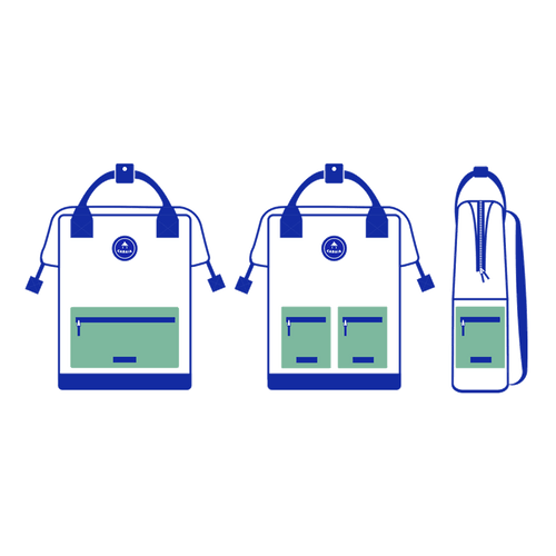 Cabaia Lello schwarze mittlere Vordertasche