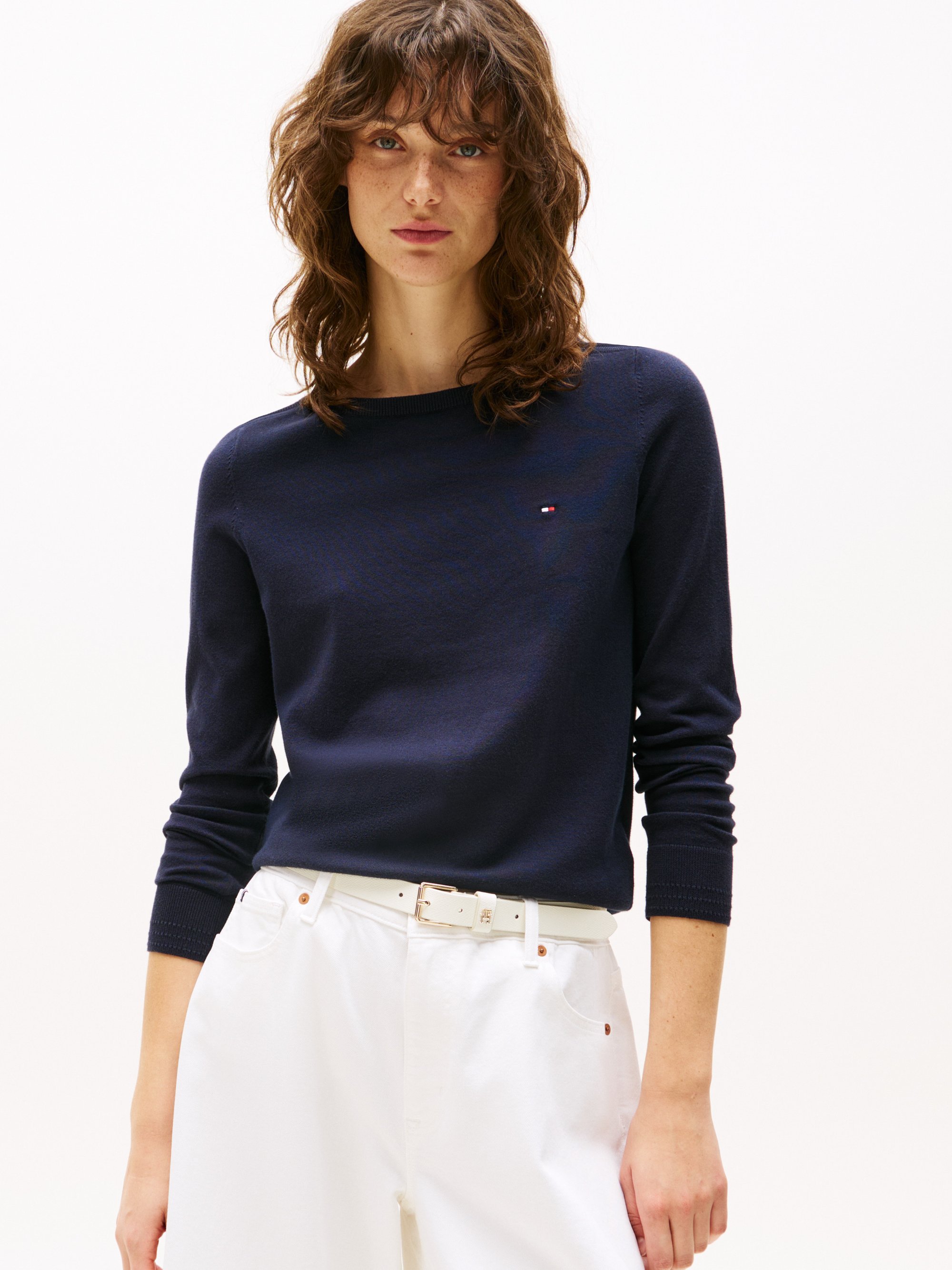 Tommy Hilfiger STITCH BOAT - Svetr - black