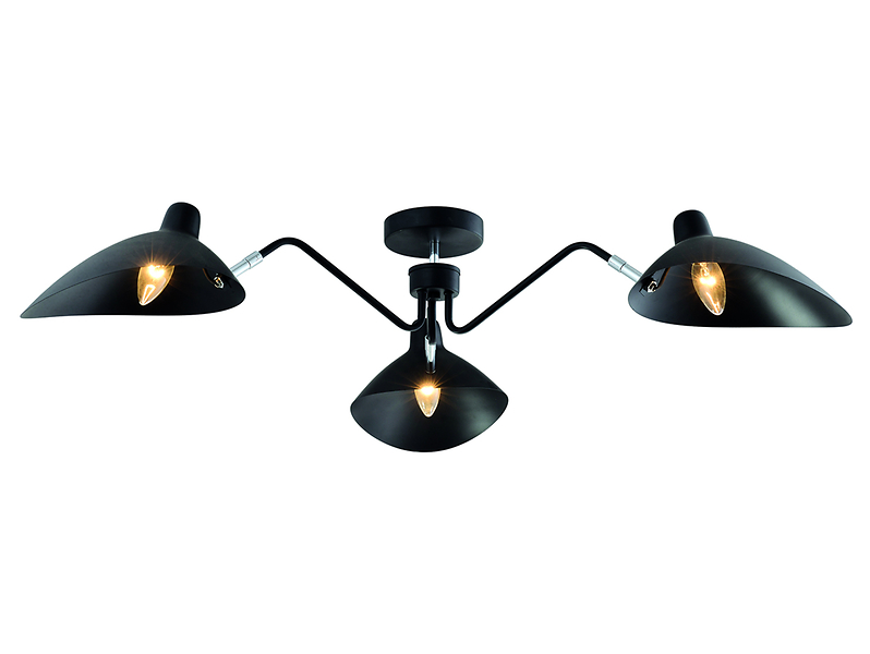 Lampa sufitowa  Arachnid 3-punktowa metalowa czarna