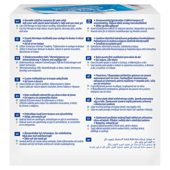 Nexcare ColdHot Therapy Pack Comfort, Zimno-ciepły okład żelowy wielokrotnego użytku, 11x26cm