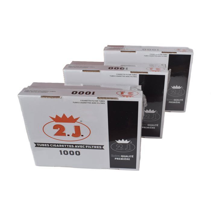 Lot De 3000 Tubes À Cigarette Extra Dans Leur Boîte, 3 Boites De 1000 Tubes Cigarettes Haut De Gamme Marque Francaise, Pour Tuber