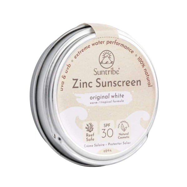 Suntribe Ansikts- og Sport Mineralsolkrem Hvit SPF 30 45 g