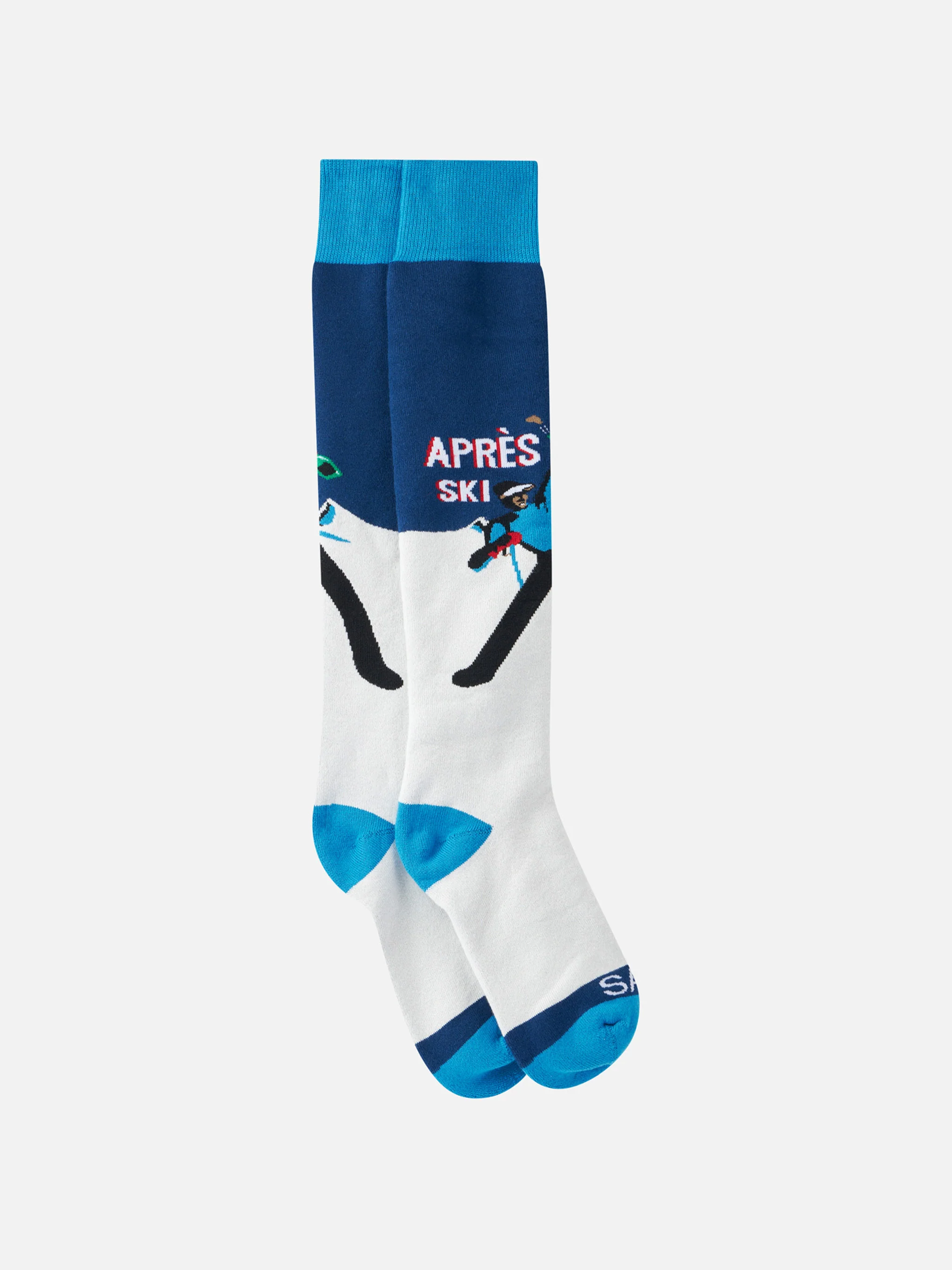 Lange herensokken met après-ski print