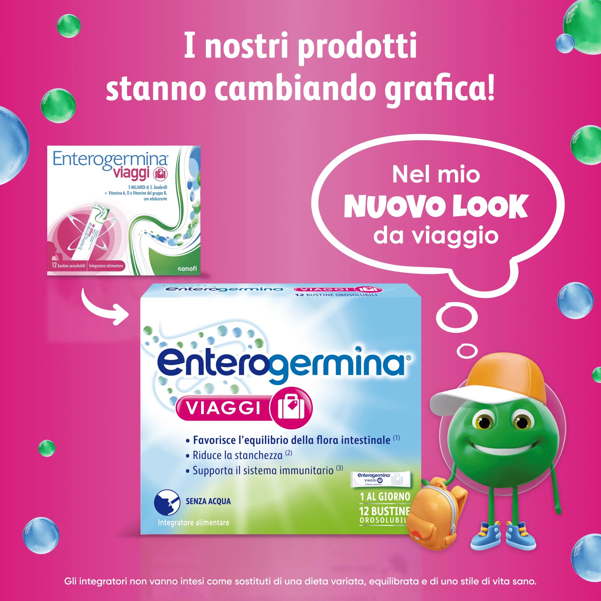 ENTEROGERMINA Reisvoedingssupplement Enterogermina Gefermenteerde melkingrediënten 12 zakjes