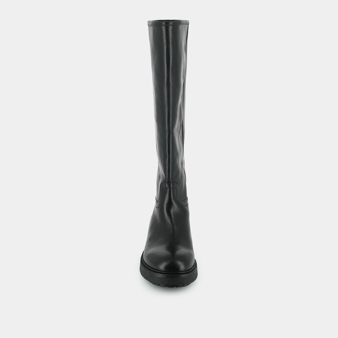 Bottes cavalières  en cuir noir