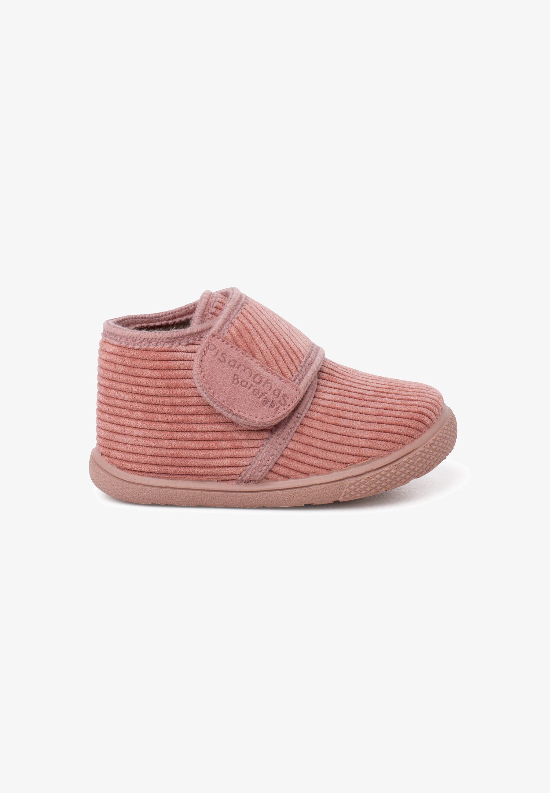 Pisamonas à bride en velours côtelé - Premières chaussures - Rose