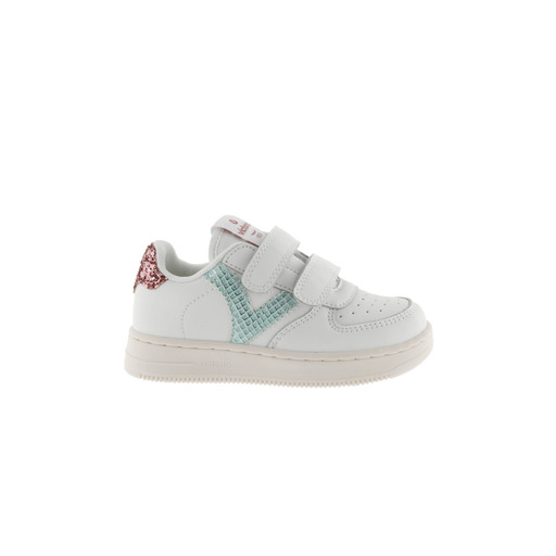 Victoria Tiempo Faux Leather Sneakers with Fantasy Details and Hook and Loop Straps