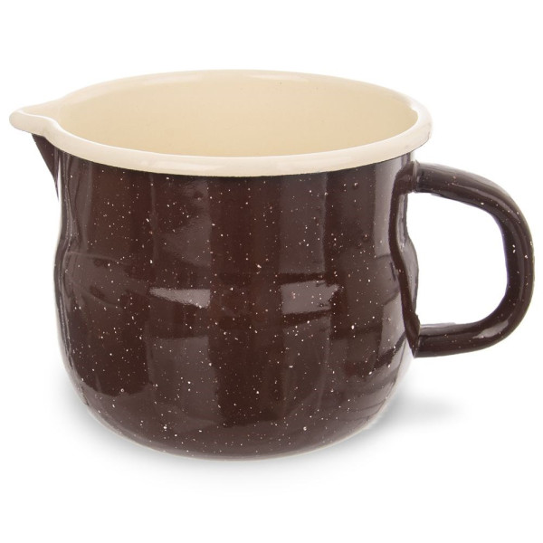 Kubek emaliowany garnek garnuszek BROWN 1,2 l