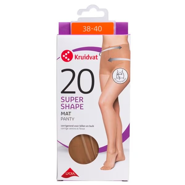 Kruidvat Super Shape Mat 20 Den Kelnaitės smėlio spalvos, 38-40 dydis