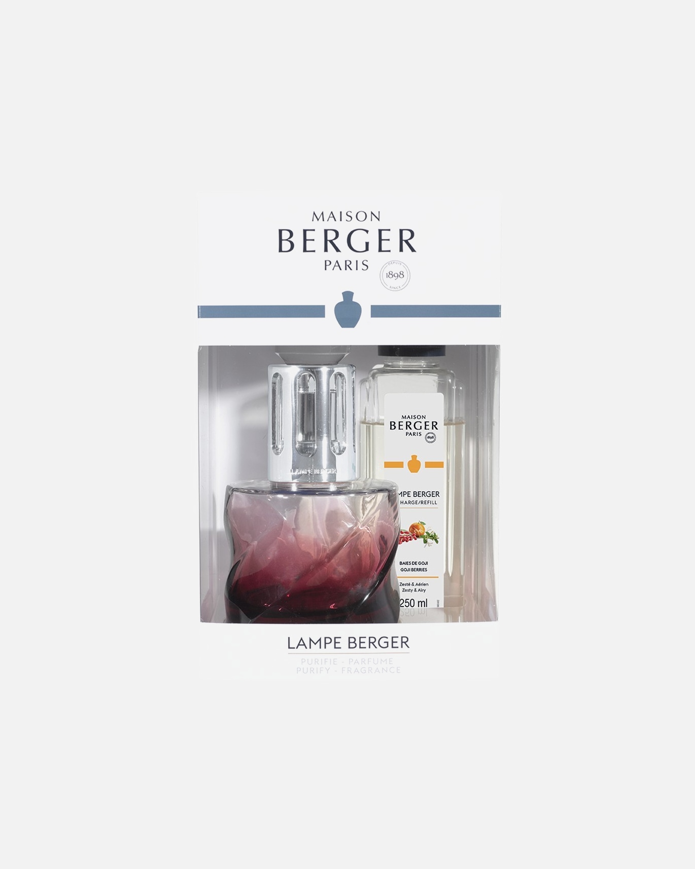 Maison Berger C SPIRALE ROUGE GRENAT+ BAIES DE GOJI