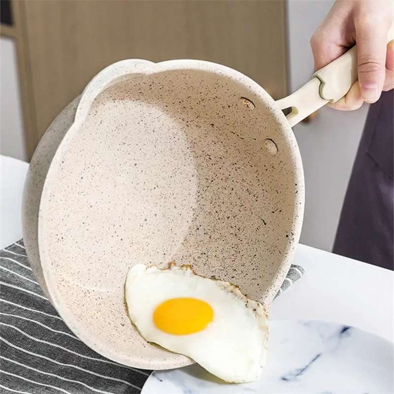 Wok en pierre Maifan, 20 cm, 24 cm, 26 cm, 28 cm, antiadhésif, avec couvercle, compatible avec les plaques à induction, ustensiles de cuisine.