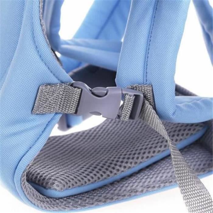 Marsupio ergonomico per neonati da 0 a 36 mesi con tracolla multifunzione, blu