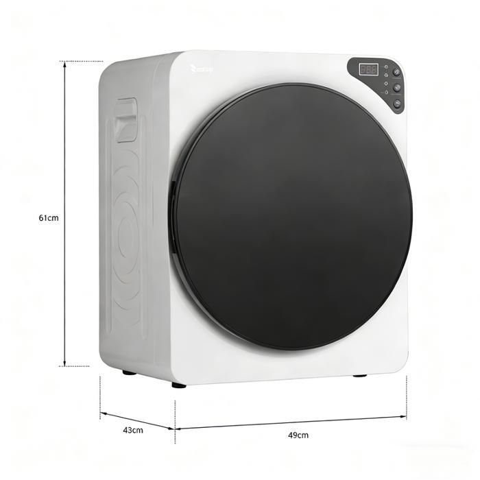 Sèche linge - 1000 W - 3 Kg -  minuterie - 49 x 43 x 61 cm - blanc