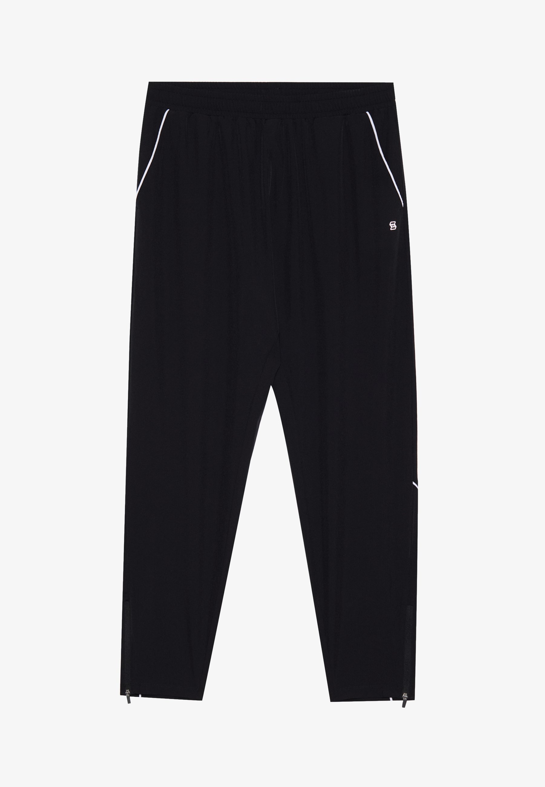 Pier One Sport Slim Fit Trainingshose mit Taschen und Knöchelreißverschluss - Trainingshose - Schwarz