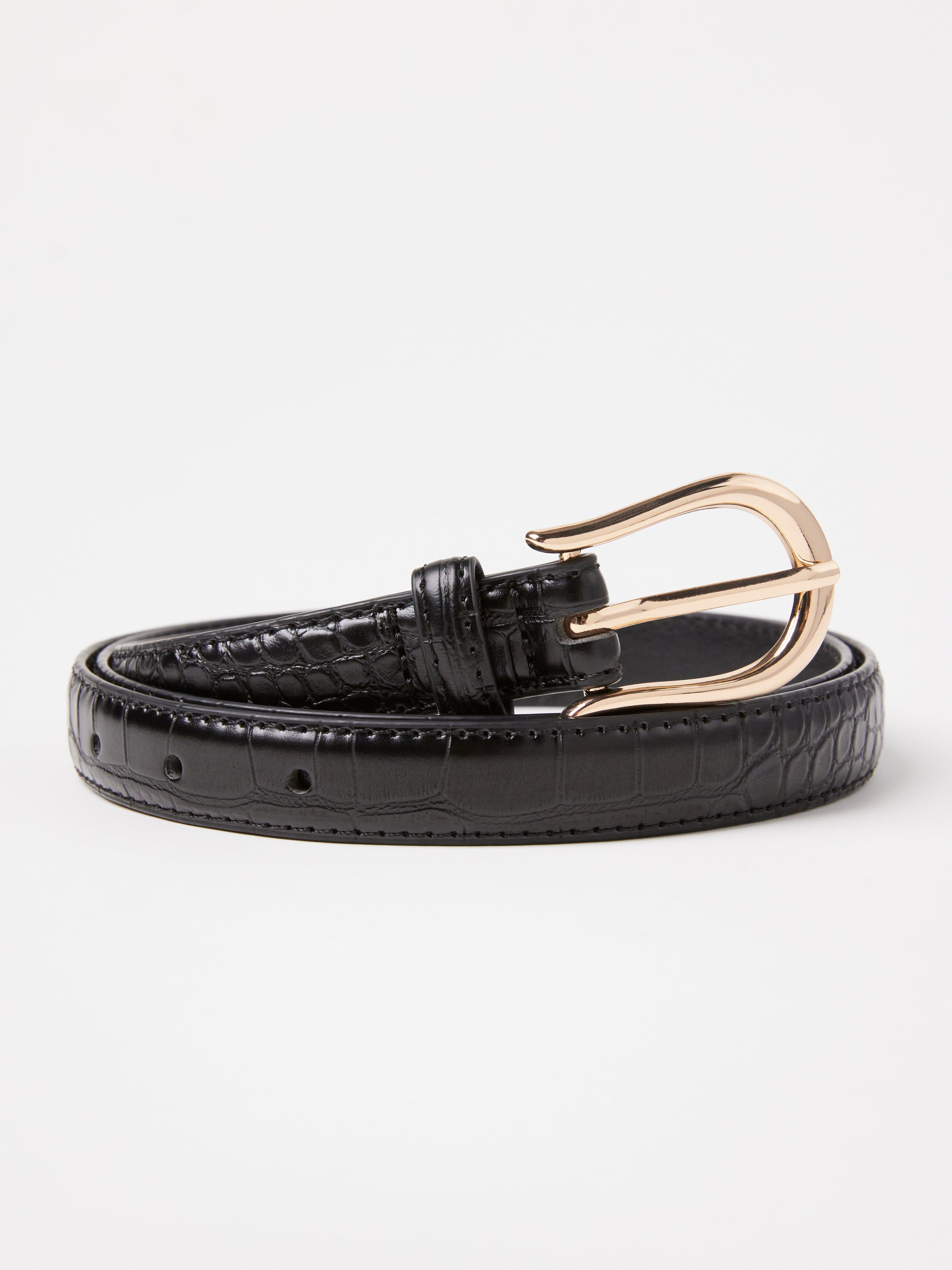 Ceinture en similicuir noir