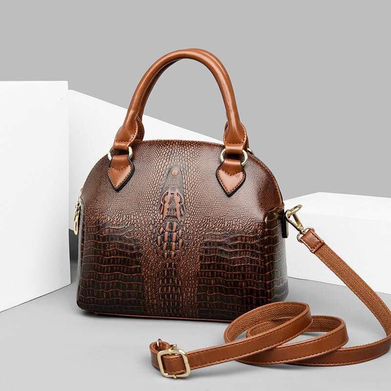 Sac à main tendance pour femme d'âge mûr, style rétro décontracté, imprimé serpent, bandoulière, petit sac carré de marque.