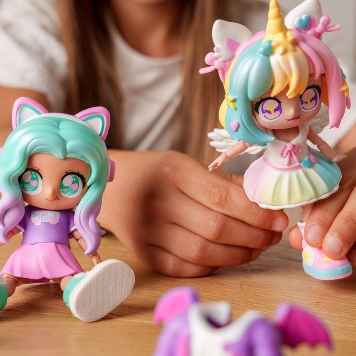 Muñeco personalizable - BANDAI - Animakii - HEA26348 - Unicornio y murciélago