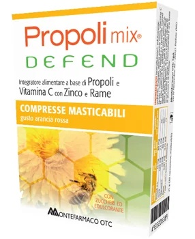 PROPOLIS MIX Propoli Mix Verdedigt het immuunsysteem Voedingssupplement 30 kauwtabletten