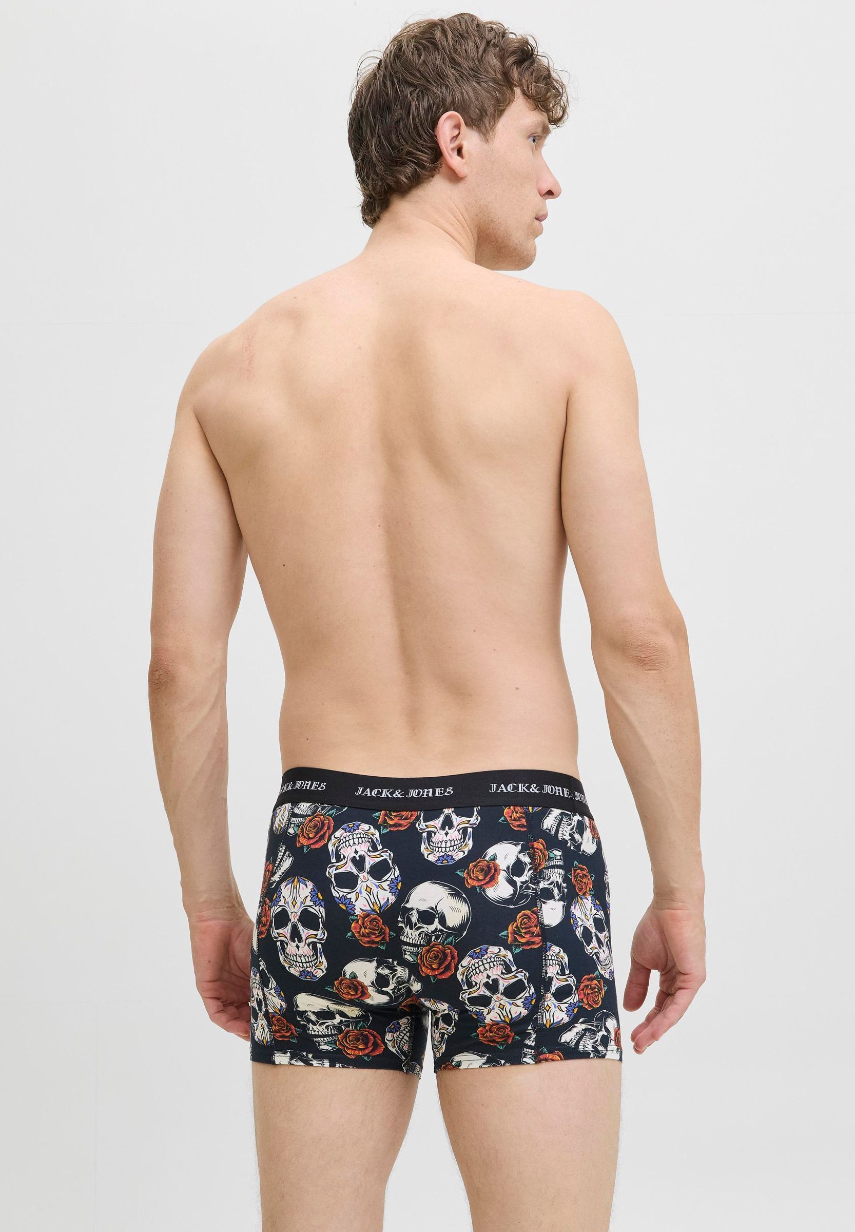 Jack & Jones JACMURPHY SKULL 10er-Pack – Trunks – Titan-Pack, Schwarz, Titan, Rokoko, Rot, Tibetisch, Rot, Schwarz, Schwarz, Schwarz, Schwarz
