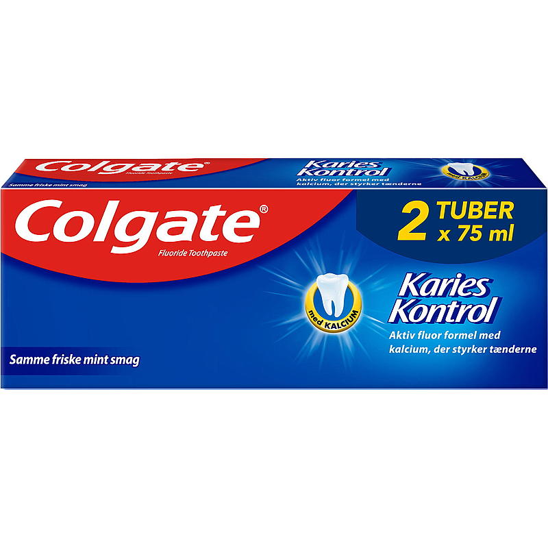 Colgate tannkrem 2-pakning med hull i munnen Colgate