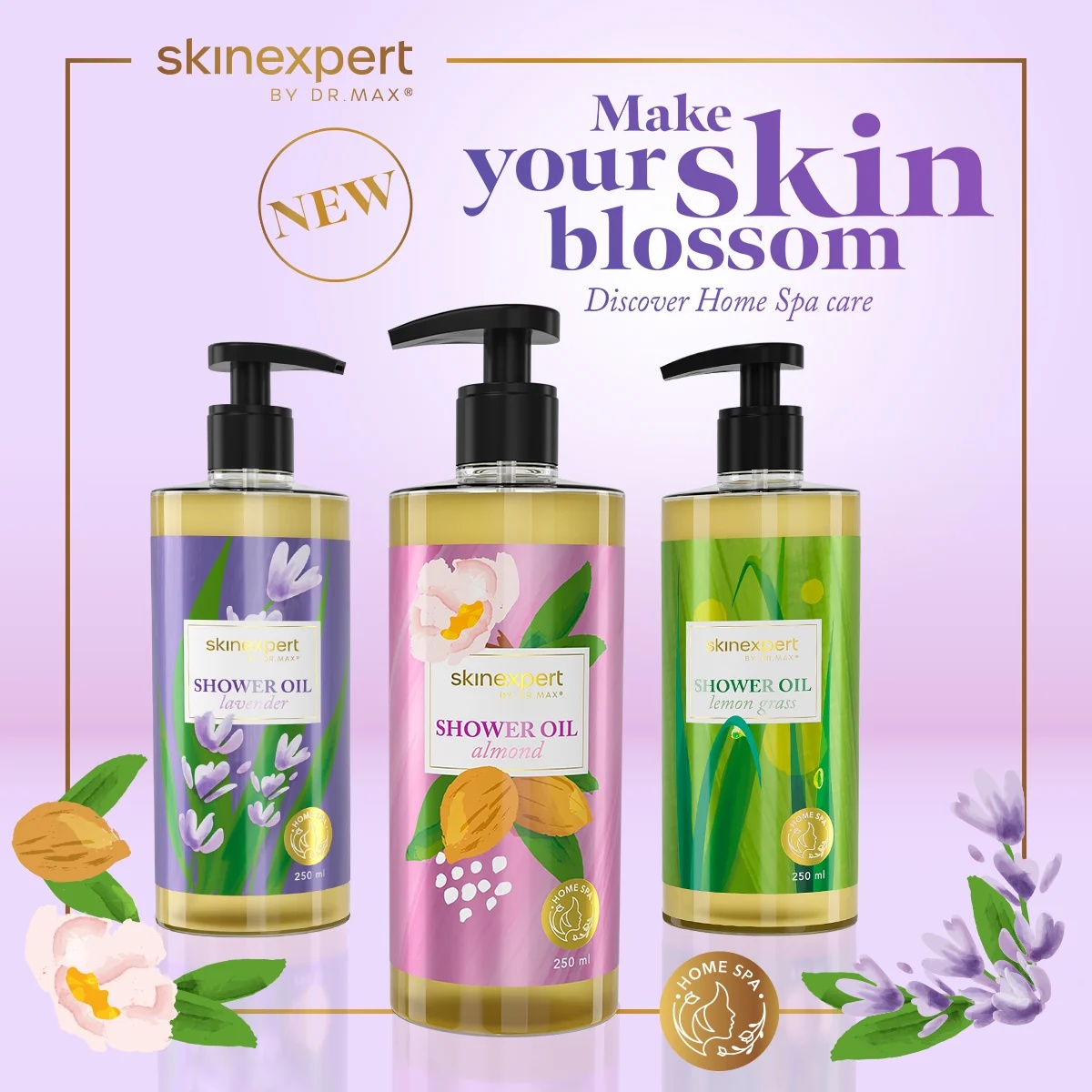 Skinexpert by Dr. Max Duschöl mit Mandelduft, 250 ml Pflegend