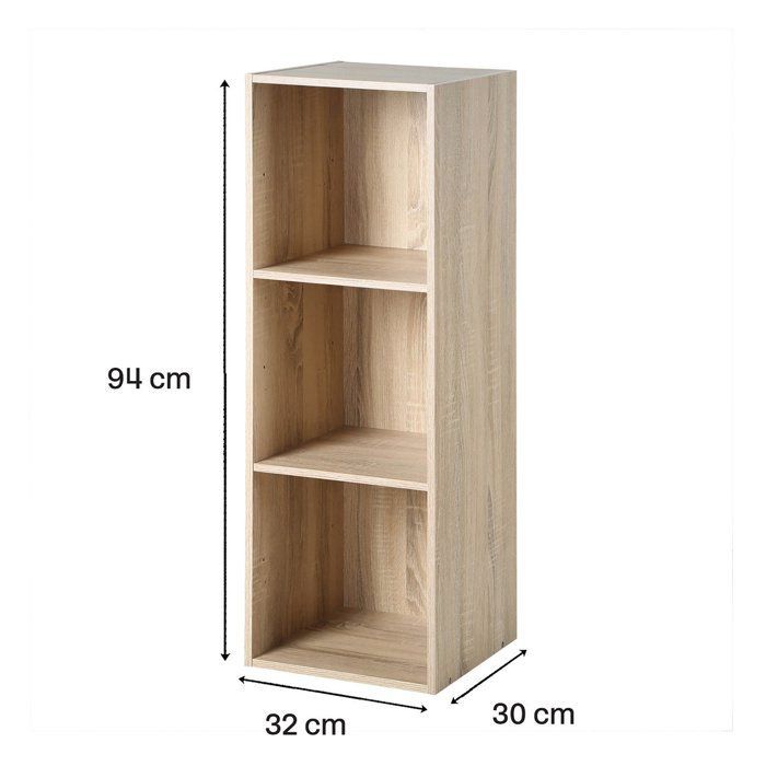 COMPO Contemporary storage unit in oak finish - W 31 cm