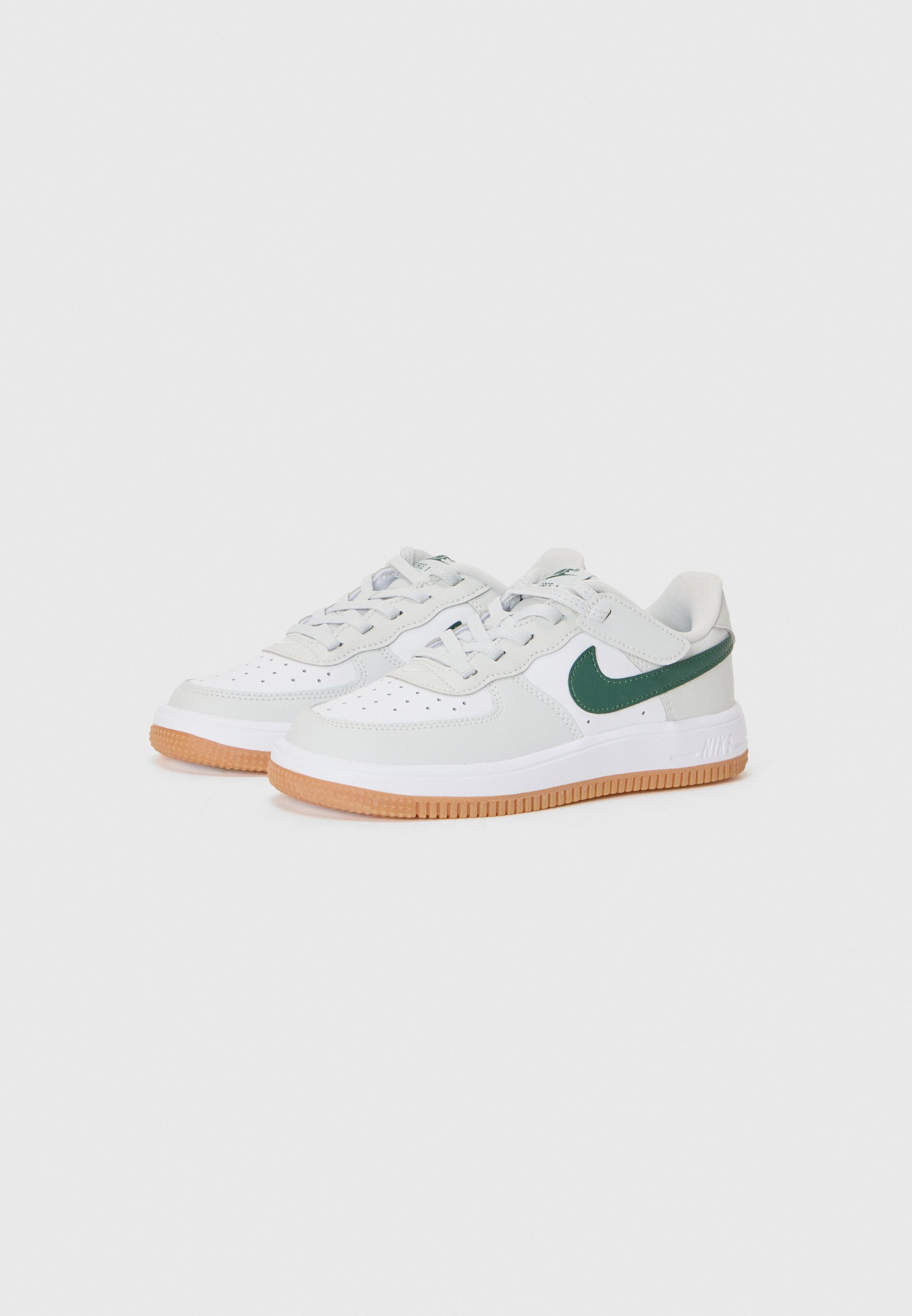 Nike Sportswear FORCE 1 UNISEX - Sneakers - photon dust/white/fir/gum medium brown
