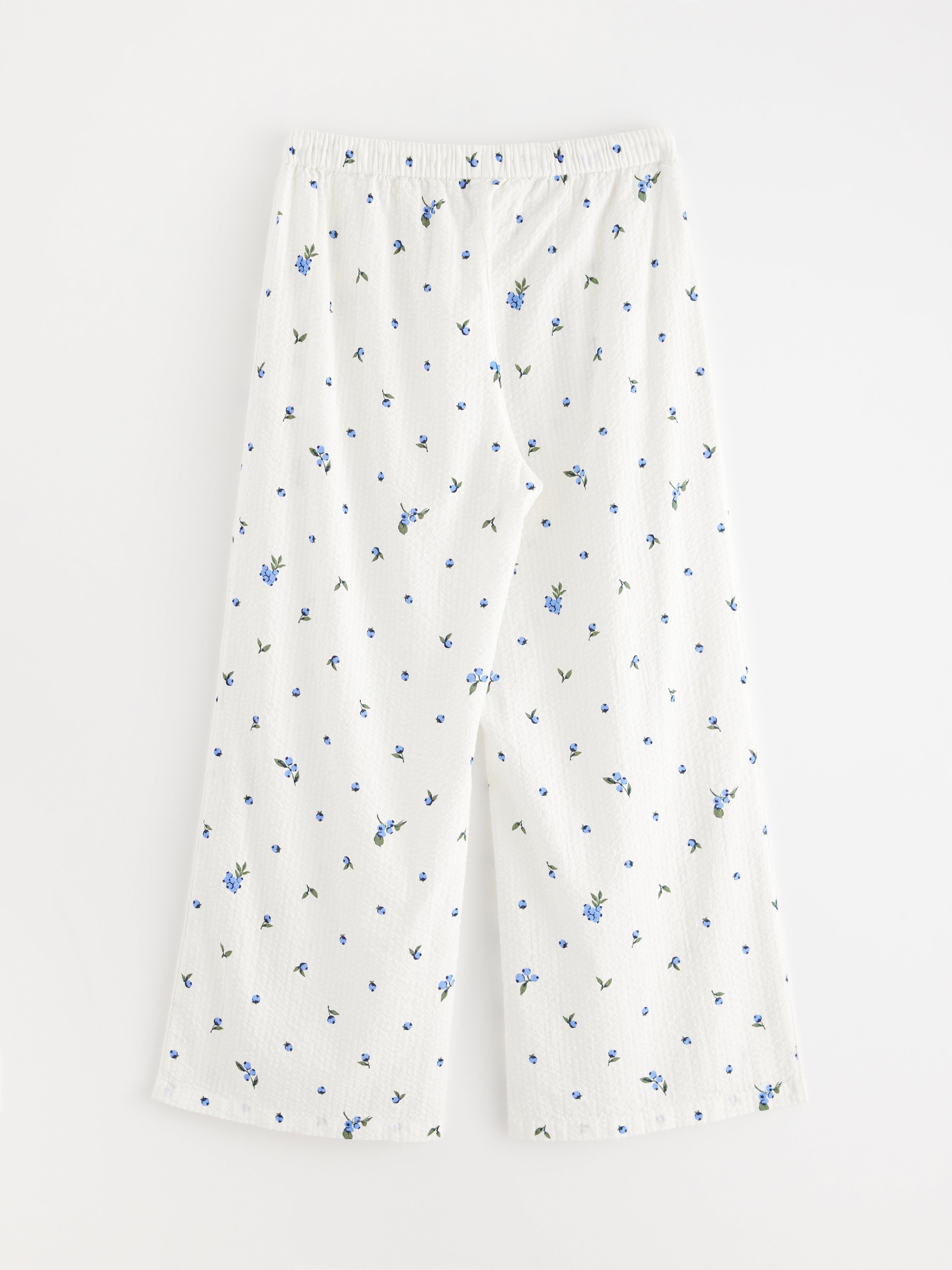 Pantalones de pijama con estampado de olas de arroyo