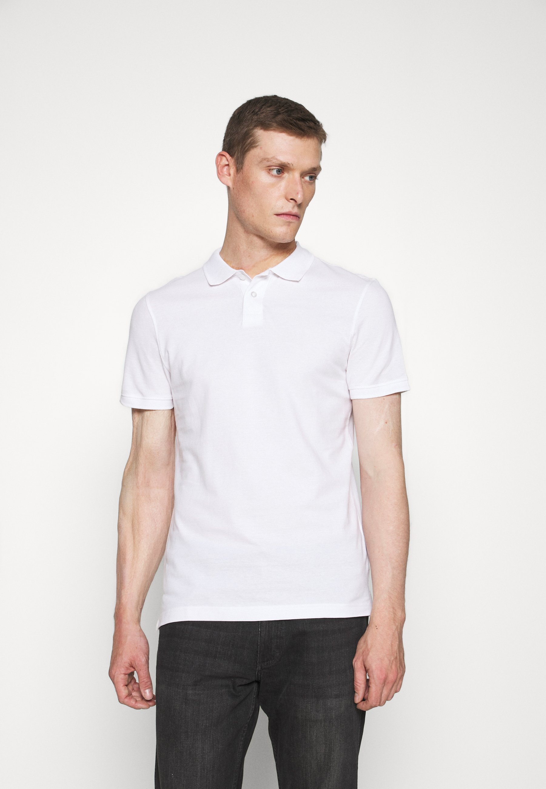 Pier One 3-pack Slim - Poloshirt - zwart/donkerblauw/wit