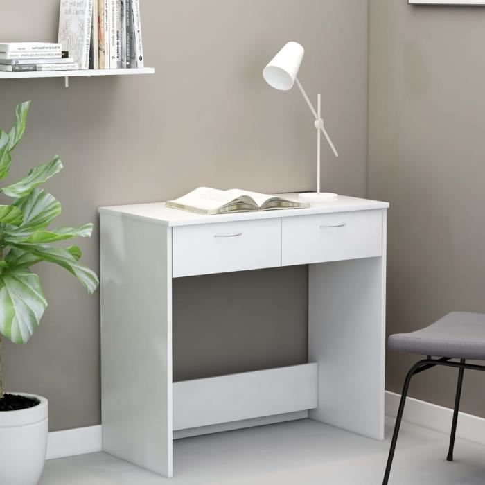 Desk - VIDAXL - 80x40x75 cm - White - 1 drawer - Contemporary design