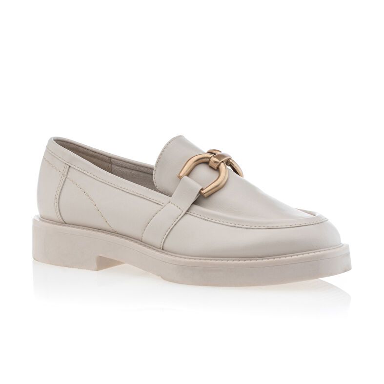 Mocassins / chaussures bateau Femme Beige