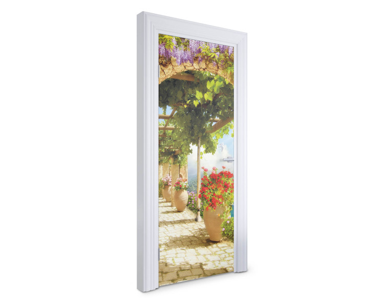 Naklejka na drzwi Śródziemnomorski ogród 75x205 cm