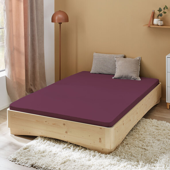 Jersey-Spannbetttuch 140–160 x 200 cm, bordeaux