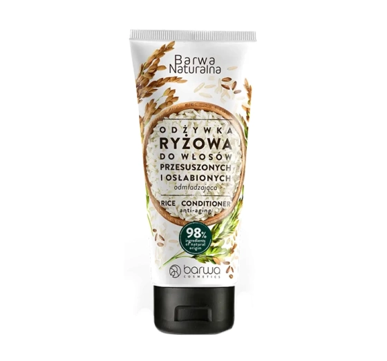 Barwa Naturalna odmładzająca odżywka ryżowa do włosów przesuszonych i osłabionych 200 ml