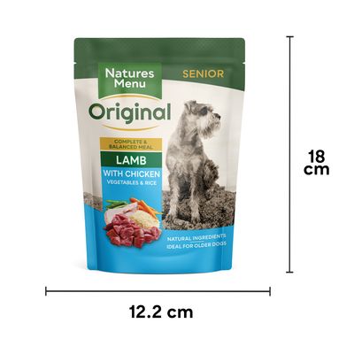 Natures Menu Oryginalne saszetki dla psów Senior Lamb z kurczakiem