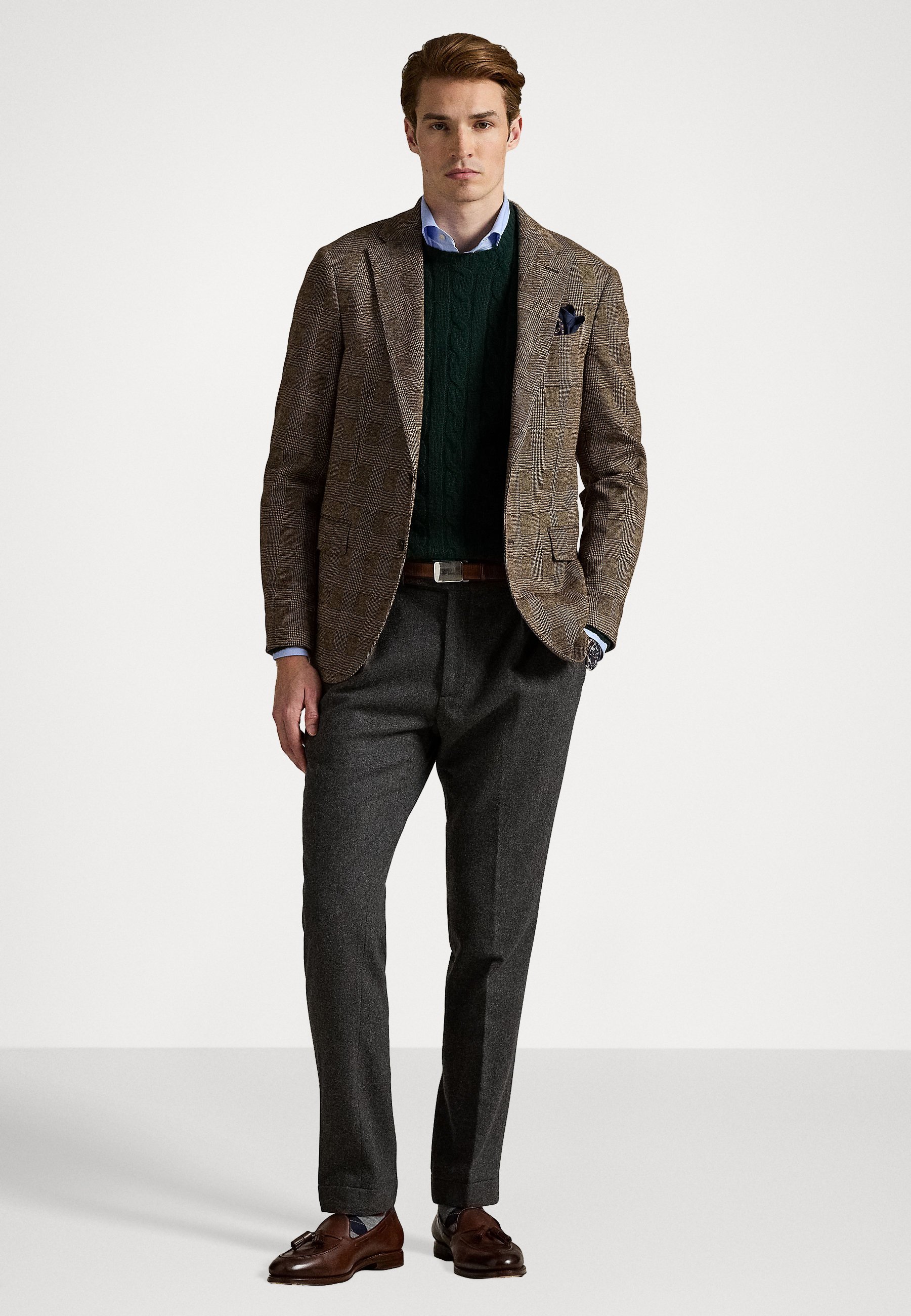Giacca blazer Polo Ralph Lauren POLO SOFT MODERN GLEN PLAID SPORT COAT - marrone