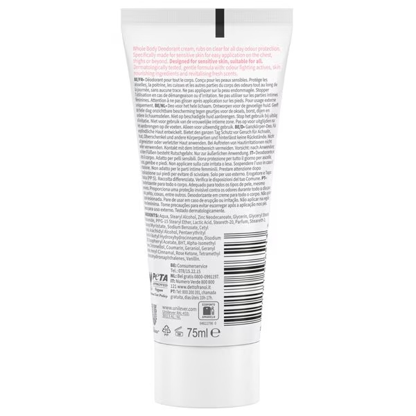 Dove dezodorans krema za cijelo tijelo s mirisom maline i ruže 75 ml
