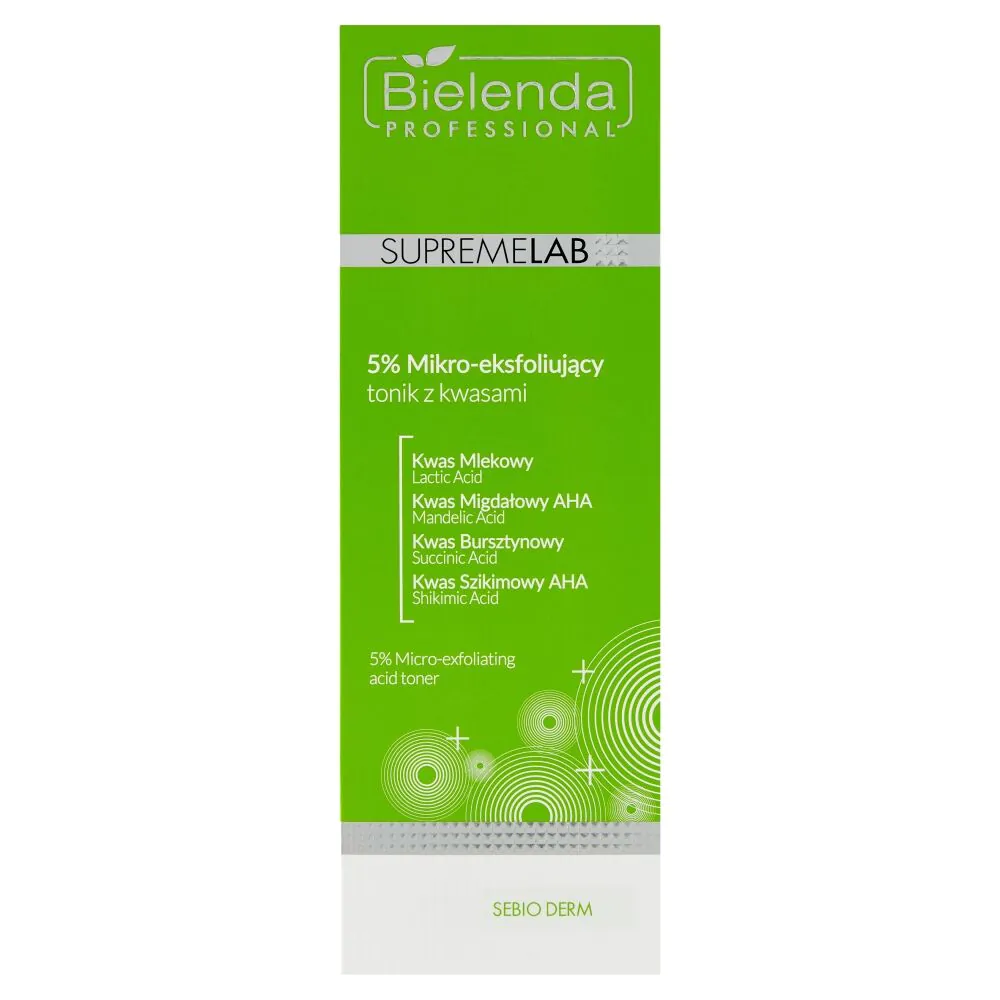 Bielenda Professional Supremelab SeBIODerm 5% Mikro-eksfoliujący tonik z kwasami