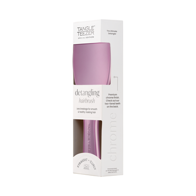 Tangle Teezer Detangling -hiusharja, kromi, malva, ainutlaatuinen teknologia, 1 kpl, 1 kpl