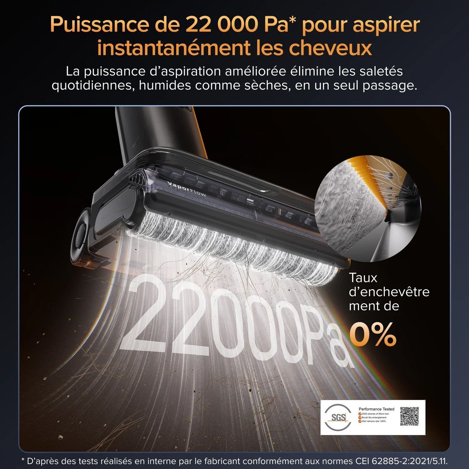 ROBOROCK F25 ULTRA - Aspirateur Balai Laveur - Nettoyage vapeur à 180 °C - 22000 Pa - Rouleau anti-enchevêtrement
