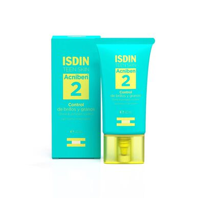Isdin Teen Skin Acniben 2 Control Glans og urenheter Gelkrem 40 ml