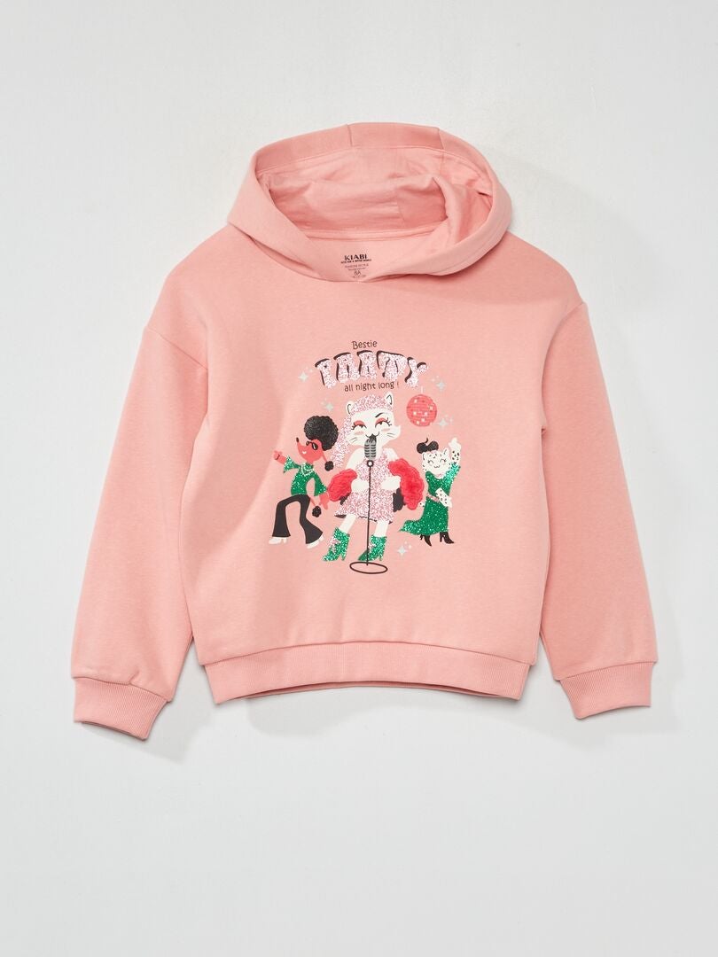 Sudadera con capucha de felpa - ROSA