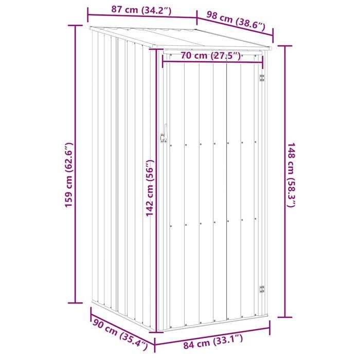 vidaXL Abri de Jardin Hangar de Stockage d'Outils Cabane de Jardin Abri de Rangement Cabane à Outils Extérieur Marrron 46292