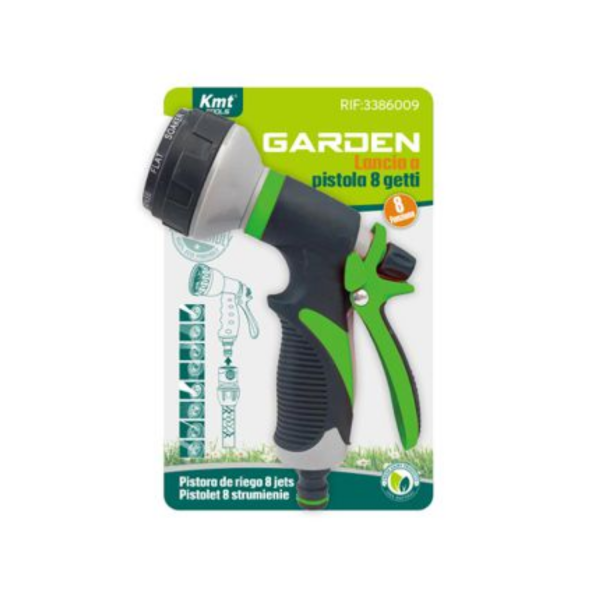 KMT TOOLS 3386009 Zraszacz ogrodowy prądownica pistolet 8 funkcji