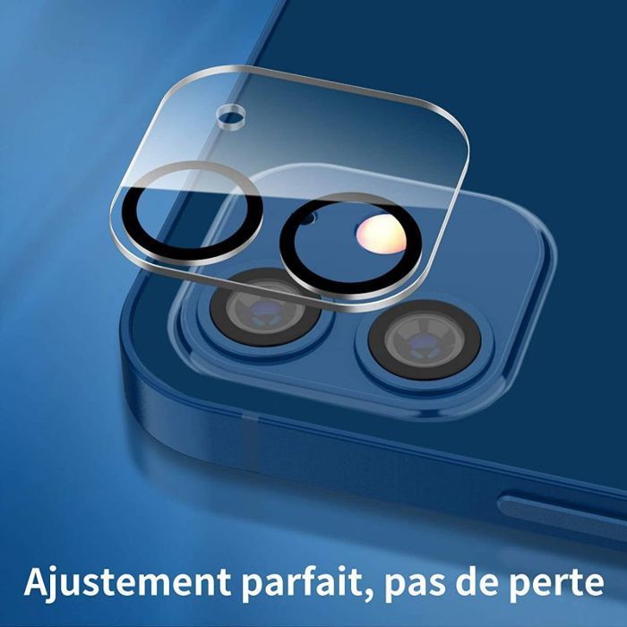 Film verre trempé caméra pour Iphone 12 Mini - Protection écran en verre trempé - Anti-rayure et anti-éclatement