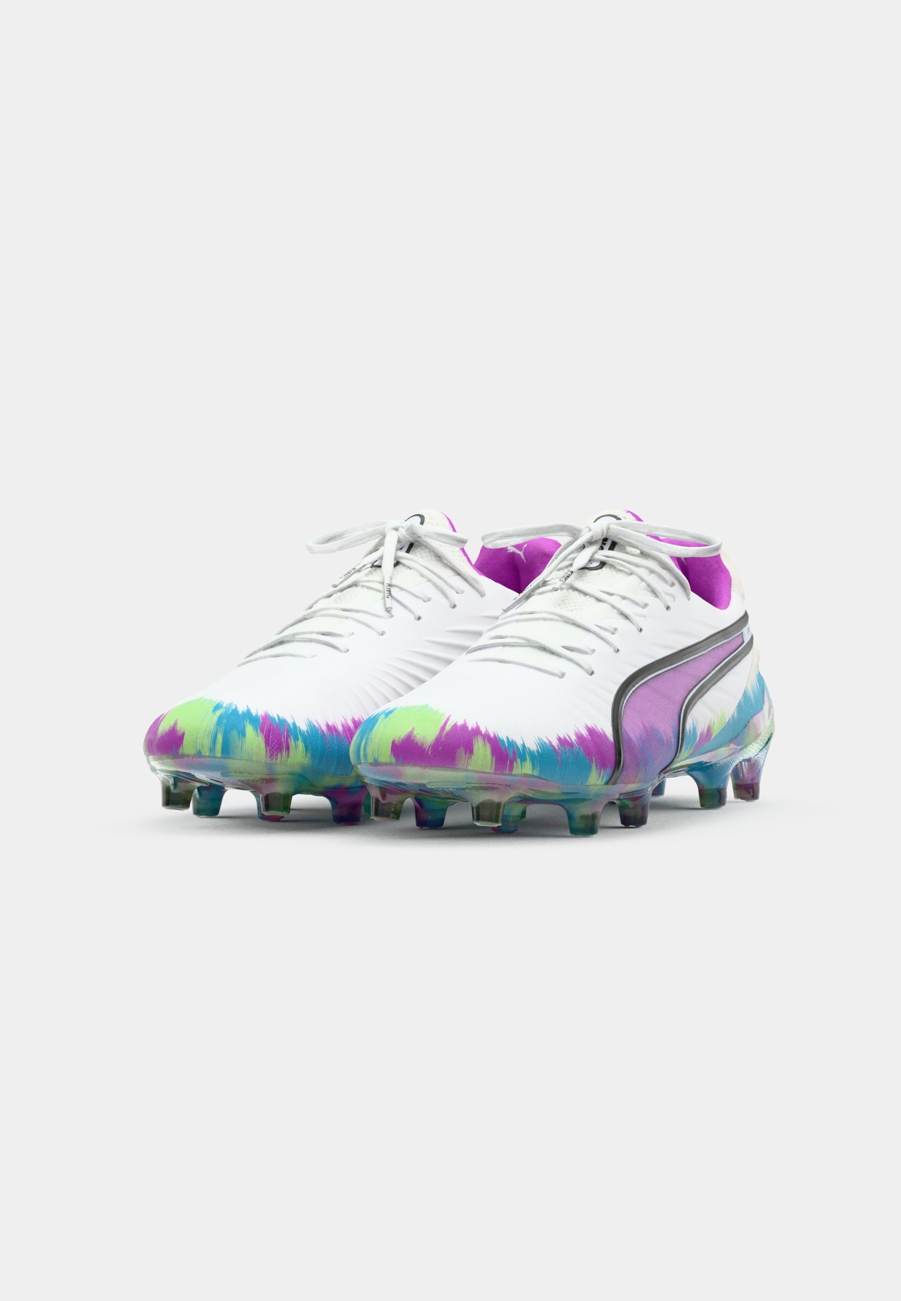 Puma KING ULTIMATE BRILLIANCE FG/AG - Kopačky na pevný povrch - white/clyde royal/pure magenta/fizzy apple
