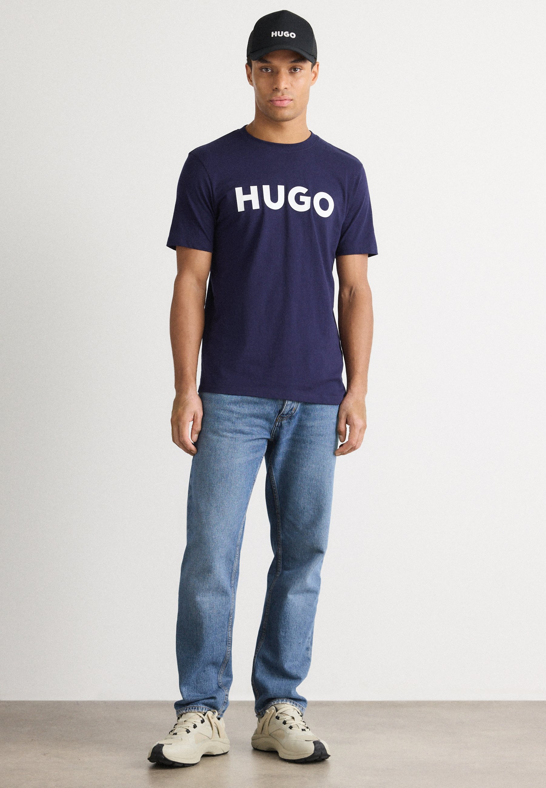 HUGO DULIVIO - Triko s potiskem - navy