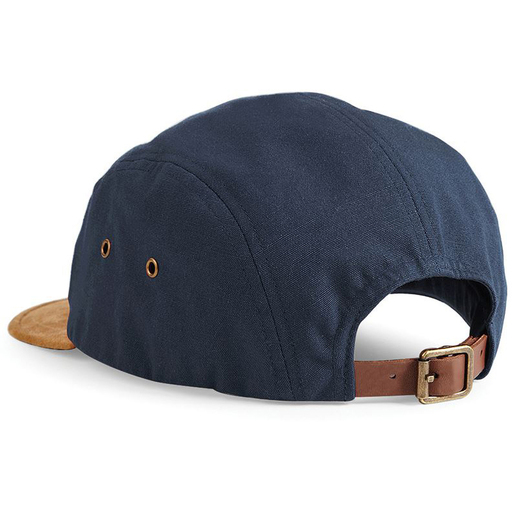  Gorra Plana Con Visera De Piel De Ante 5 panelen Beechfield