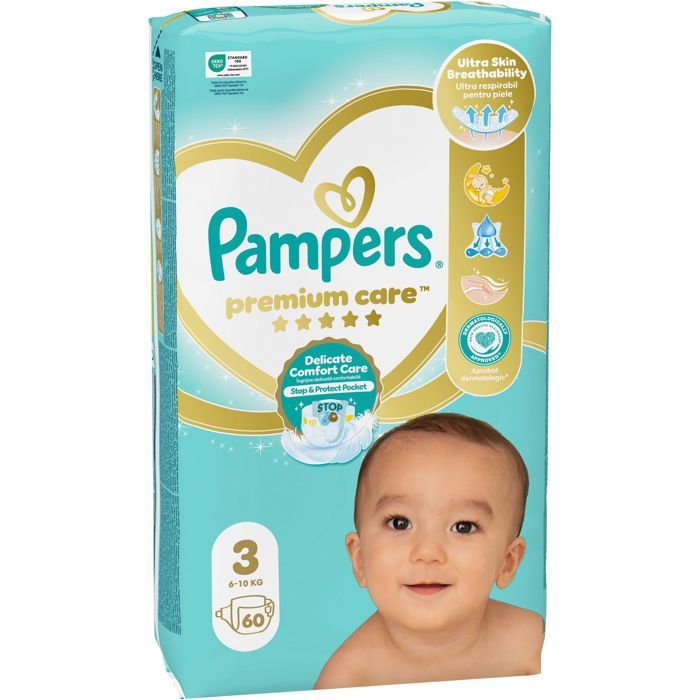 PAMPERS Premium Care vel. 3 (60 ks)