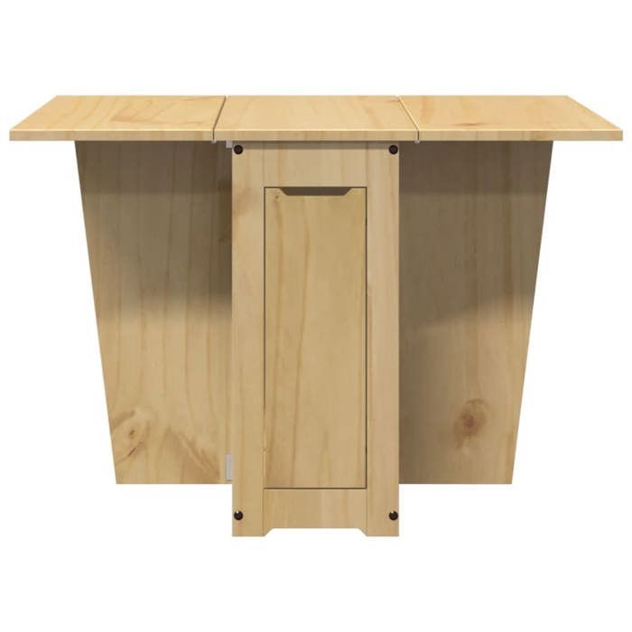 vidaXL Table à manger papillon pliable Corona cire marron bois de pin, table de cuisine, table de restaurant, table à manger